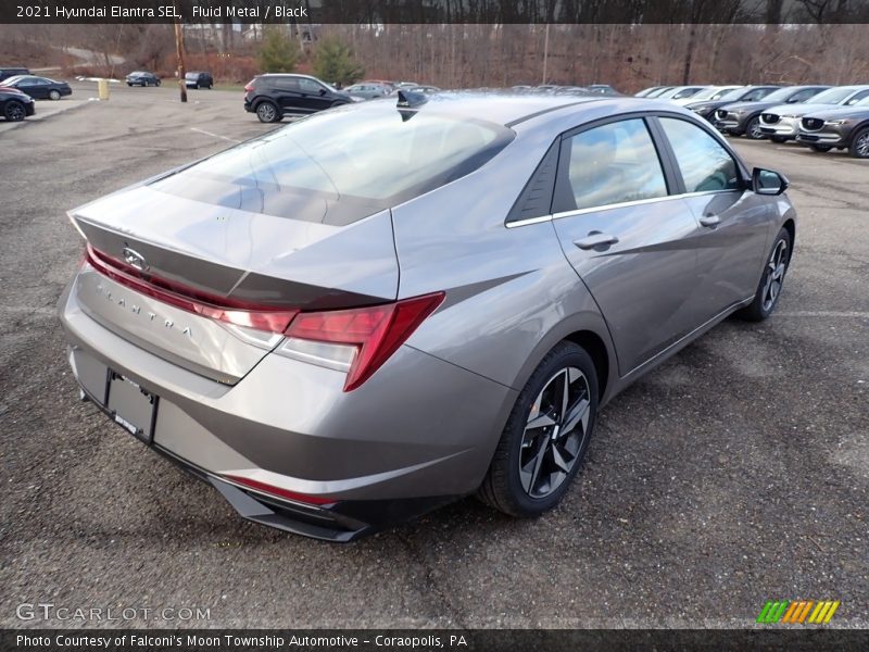 Fluid Metal / Black 2021 Hyundai Elantra SEL