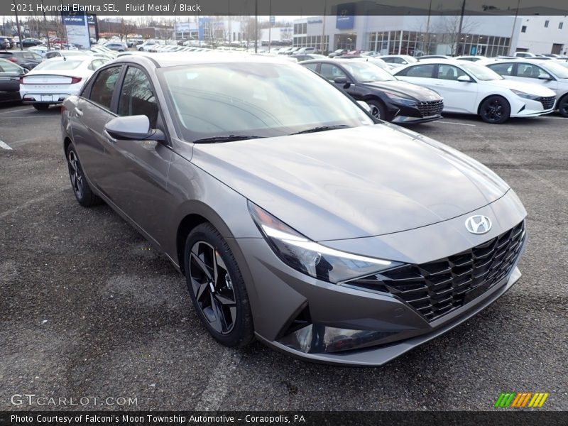 Fluid Metal / Black 2021 Hyundai Elantra SEL