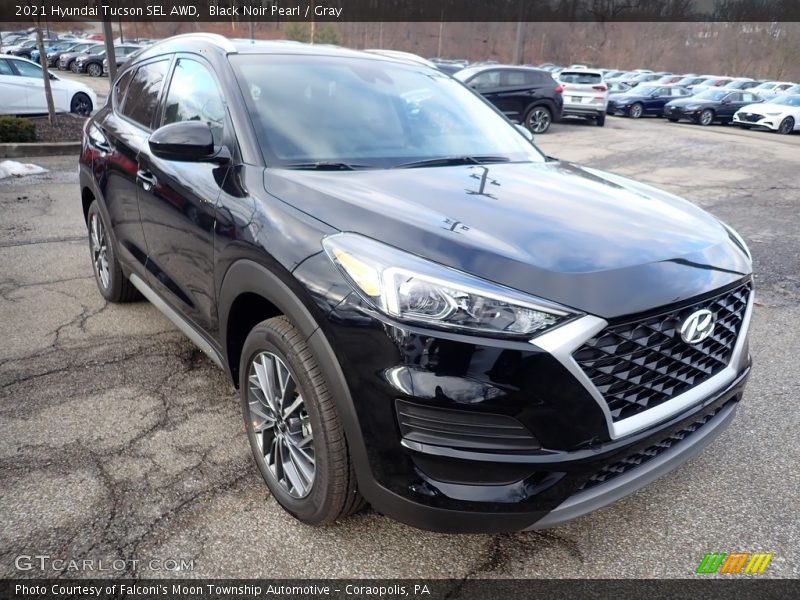 Black Noir Pearl / Gray 2021 Hyundai Tucson SEL AWD