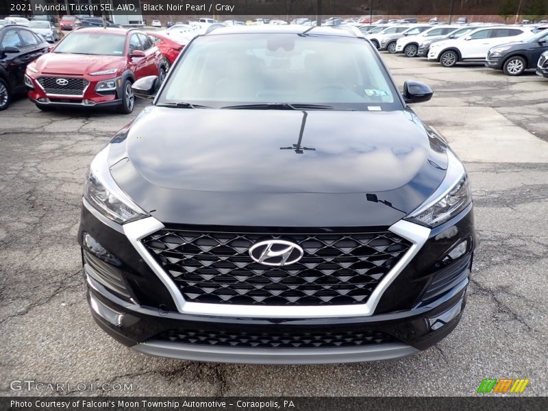 Black Noir Pearl / Gray 2021 Hyundai Tucson SEL AWD