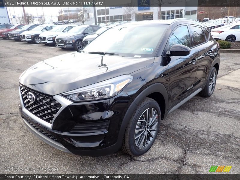 Black Noir Pearl / Gray 2021 Hyundai Tucson SEL AWD