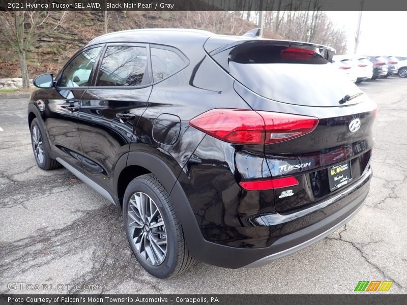 Black Noir Pearl / Gray 2021 Hyundai Tucson SEL AWD
