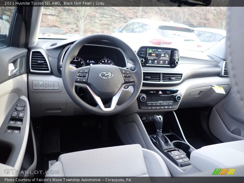 Black Noir Pearl / Gray 2021 Hyundai Tucson SEL AWD