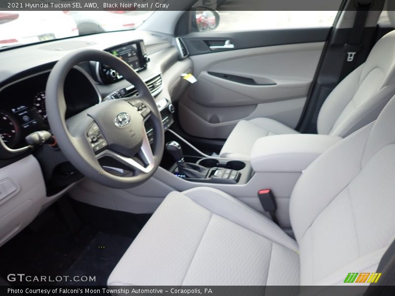 Black Noir Pearl / Gray 2021 Hyundai Tucson SEL AWD