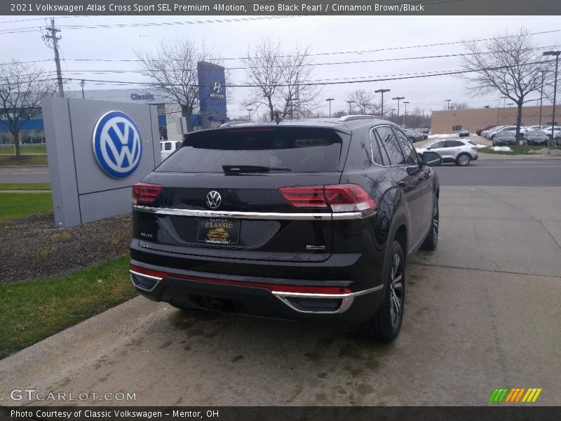 Deep Black Pearl / Cinnamon Brown/Black 2021 Volkswagen Atlas Cross Sport SEL Premium 4Motion
