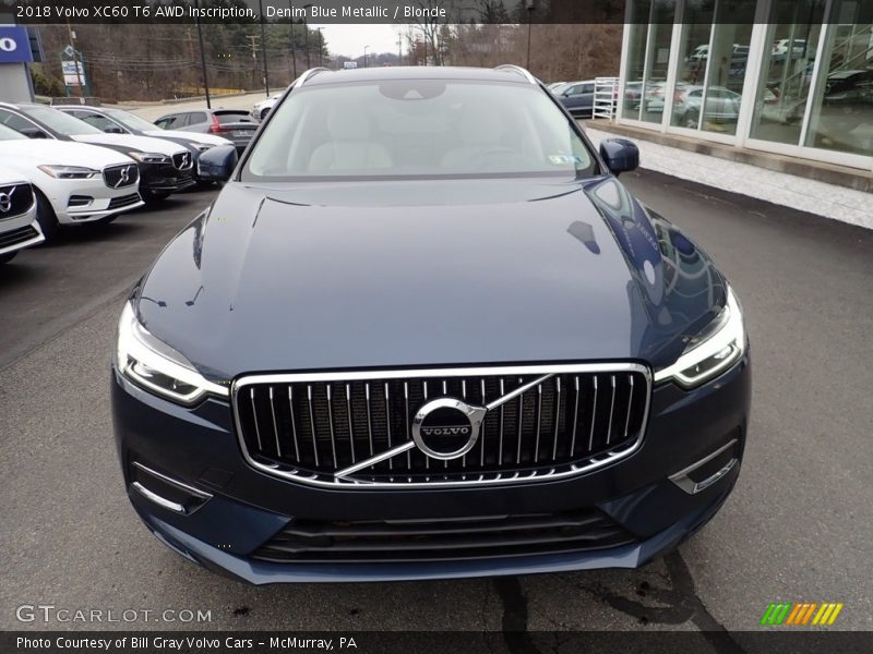 Denim Blue Metallic / Blonde 2018 Volvo XC60 T6 AWD Inscription