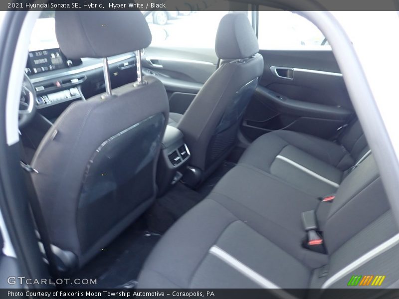 Hyper White / Black 2021 Hyundai Sonata SEL Hybrid