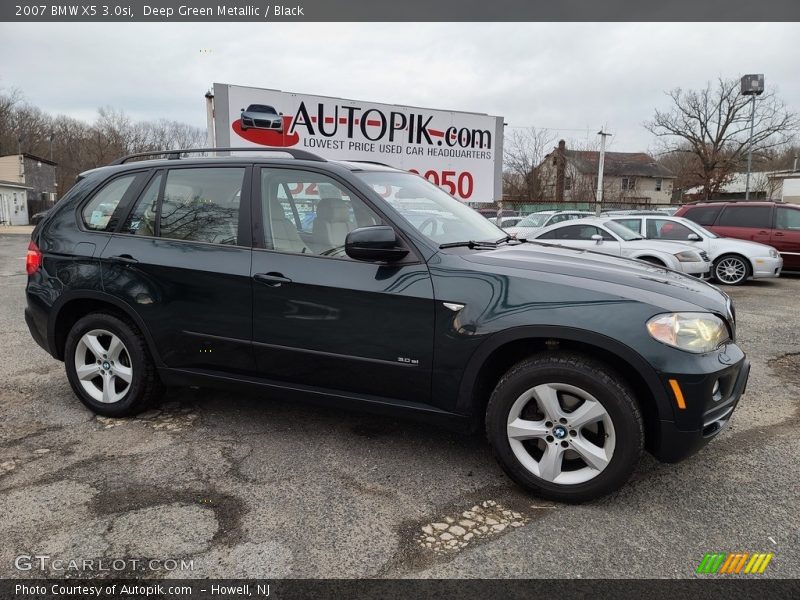 Deep Green Metallic / Black 2007 BMW X5 3.0si