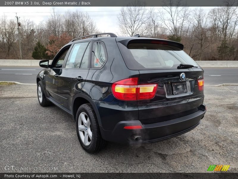 Deep Green Metallic / Black 2007 BMW X5 3.0si