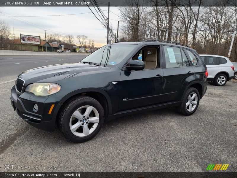 Deep Green Metallic / Black 2007 BMW X5 3.0si