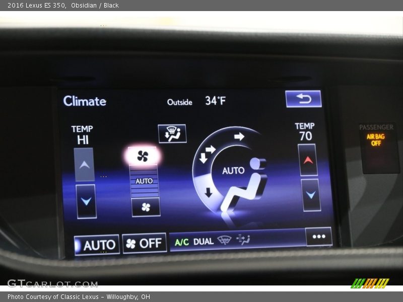 Controls of 2016 ES 350