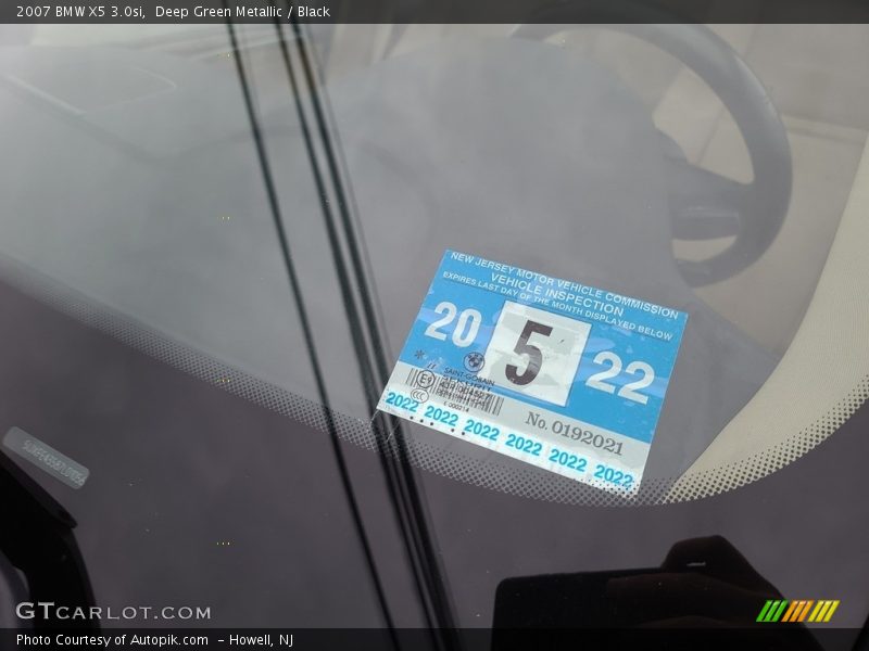 Deep Green Metallic / Black 2007 BMW X5 3.0si