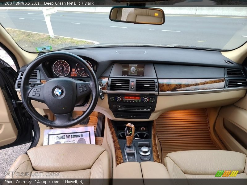 Deep Green Metallic / Black 2007 BMW X5 3.0si