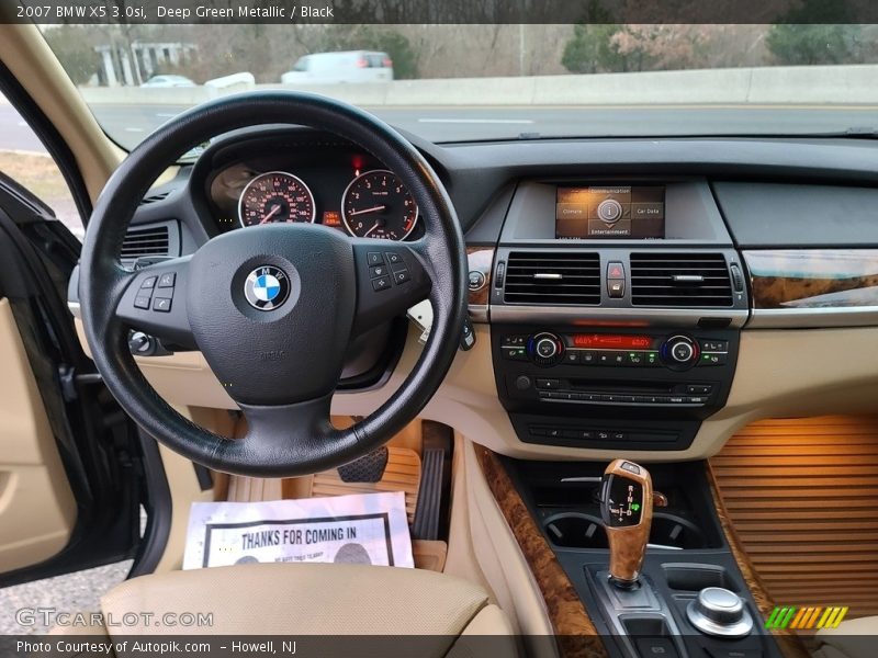 Deep Green Metallic / Black 2007 BMW X5 3.0si