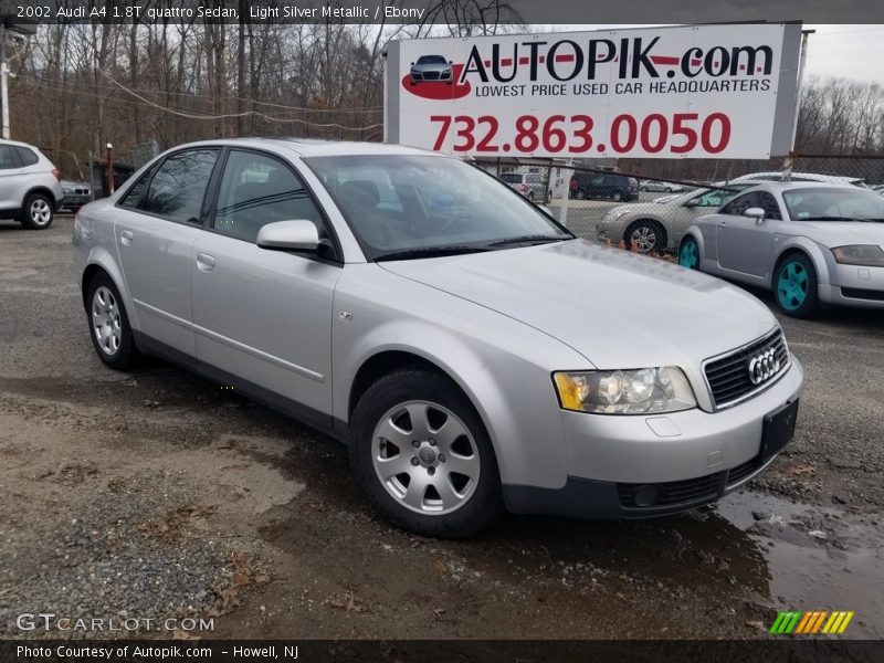 Light Silver Metallic / Ebony 2002 Audi A4 1.8T quattro Sedan