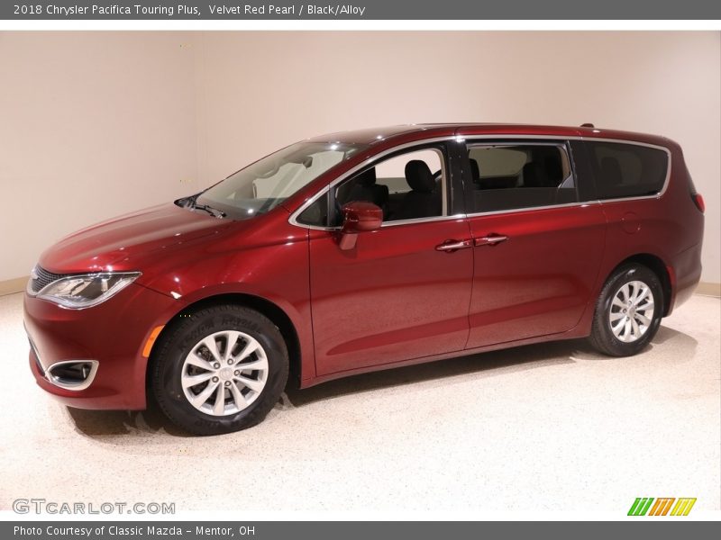 Velvet Red Pearl / Black/Alloy 2018 Chrysler Pacifica Touring Plus