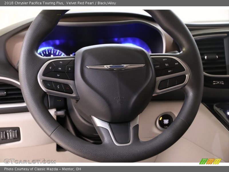 Velvet Red Pearl / Black/Alloy 2018 Chrysler Pacifica Touring Plus
