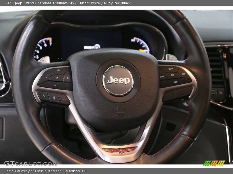 Bright White / Ruby Red/Black 2020 Jeep Grand Cherokee Trailhawk 4x4
