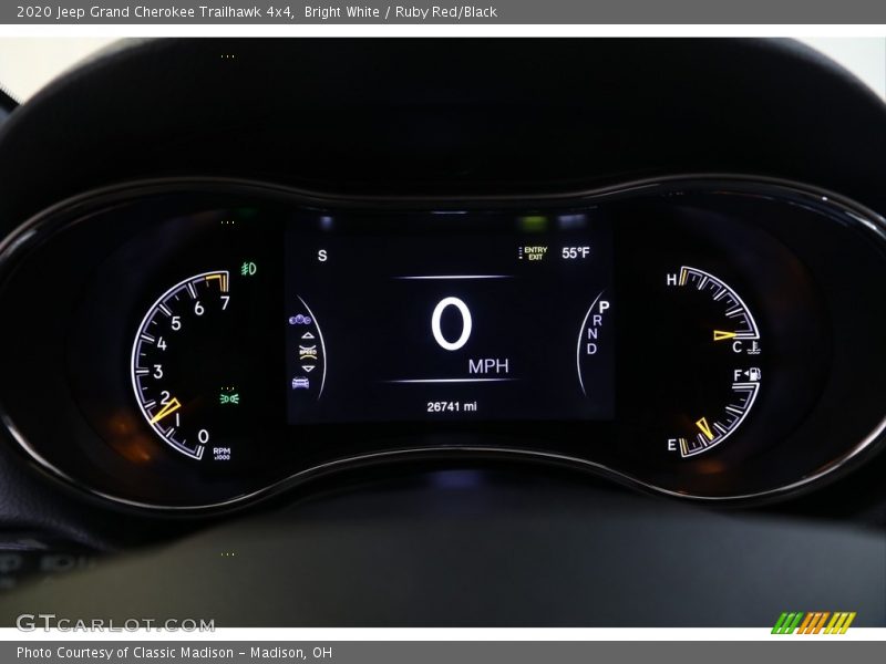 Bright White / Ruby Red/Black 2020 Jeep Grand Cherokee Trailhawk 4x4