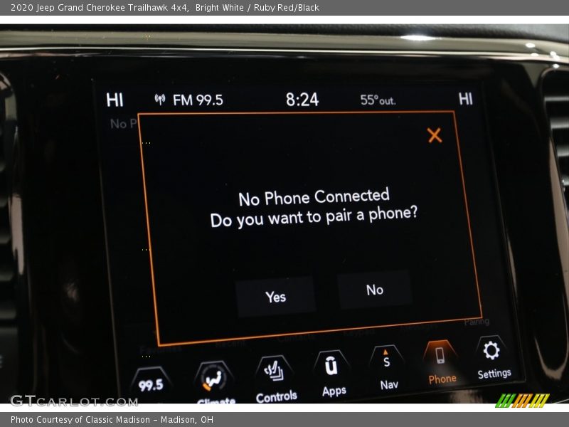 Bright White / Ruby Red/Black 2020 Jeep Grand Cherokee Trailhawk 4x4