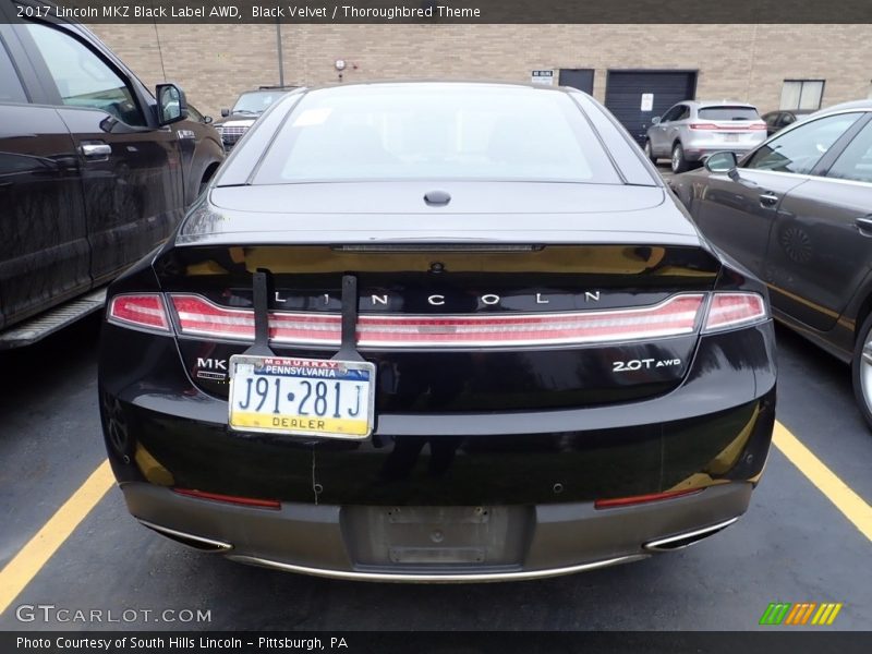 Black Velvet / Thoroughbred Theme 2017 Lincoln MKZ Black Label AWD