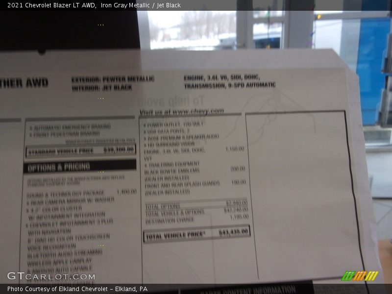 Iron Gray Metallic / Jet Black 2021 Chevrolet Blazer LT AWD