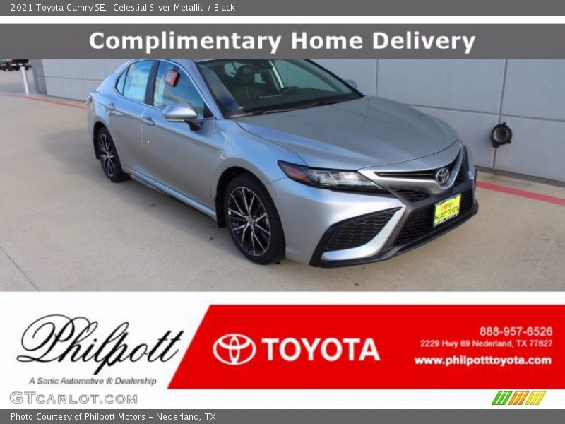 Celestial Silver Metallic / Black 2021 Toyota Camry SE