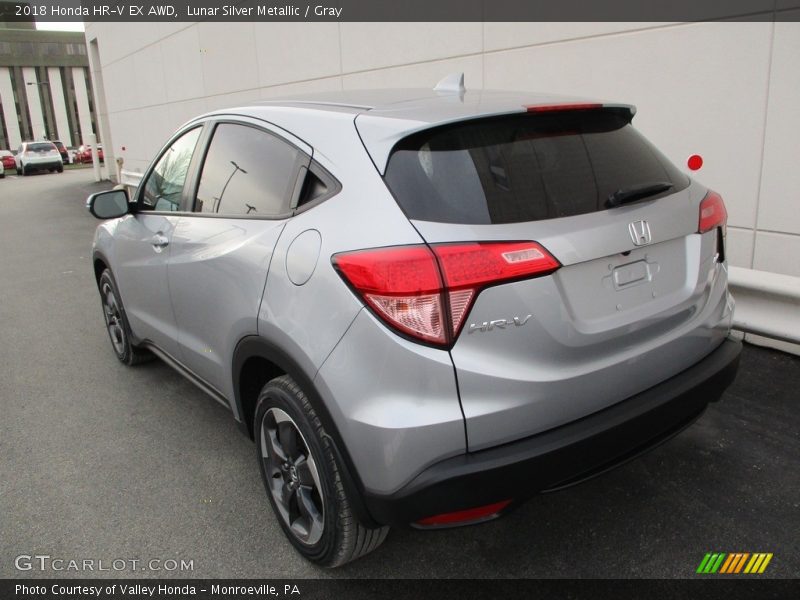 Lunar Silver Metallic / Gray 2018 Honda HR-V EX AWD