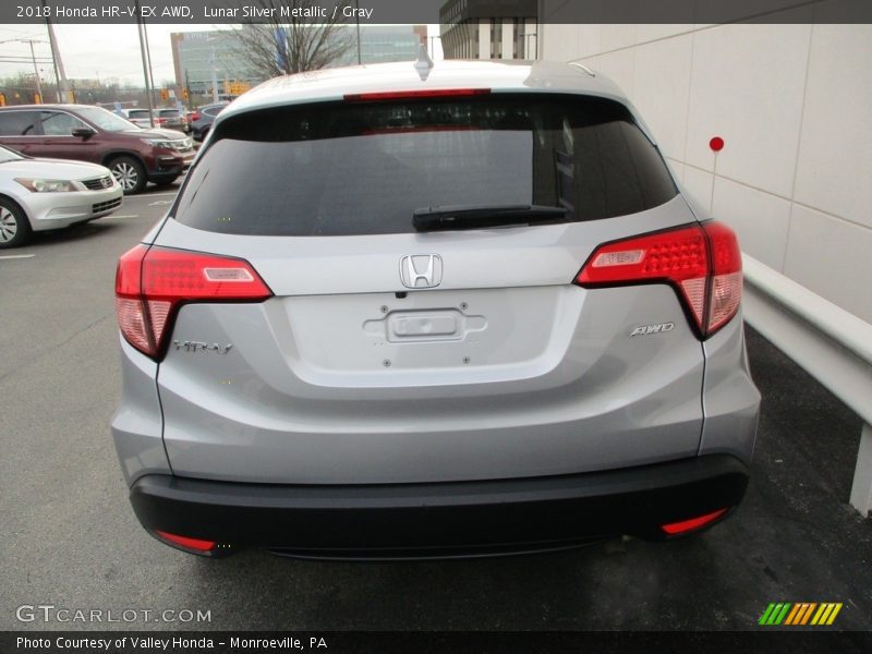 Lunar Silver Metallic / Gray 2018 Honda HR-V EX AWD