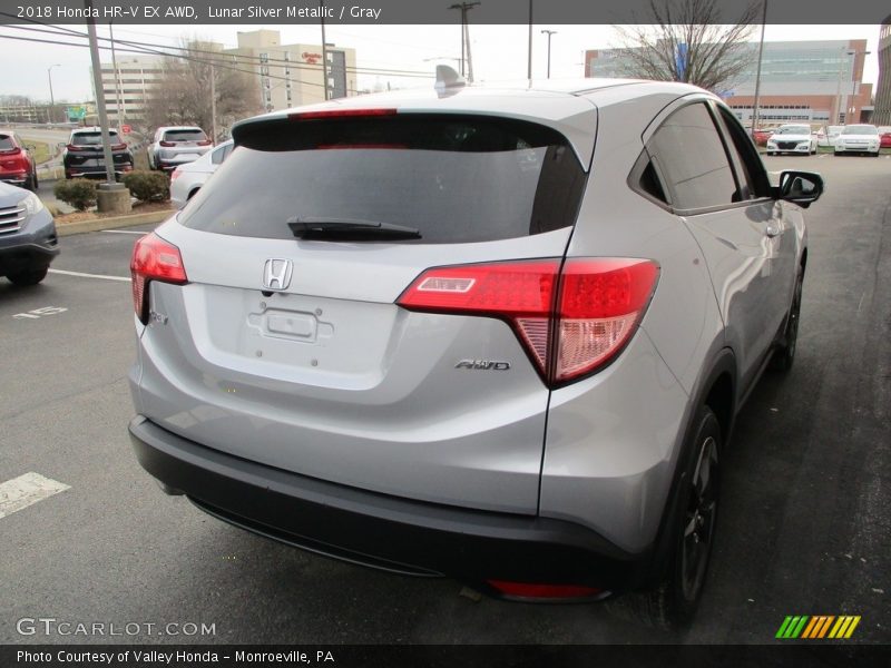 Lunar Silver Metallic / Gray 2018 Honda HR-V EX AWD