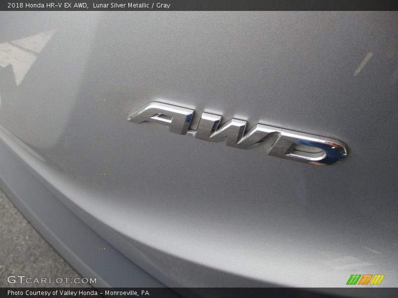 Lunar Silver Metallic / Gray 2018 Honda HR-V EX AWD