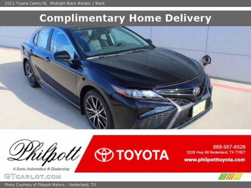 Midnight Black Metallic / Black 2021 Toyota Camry SE