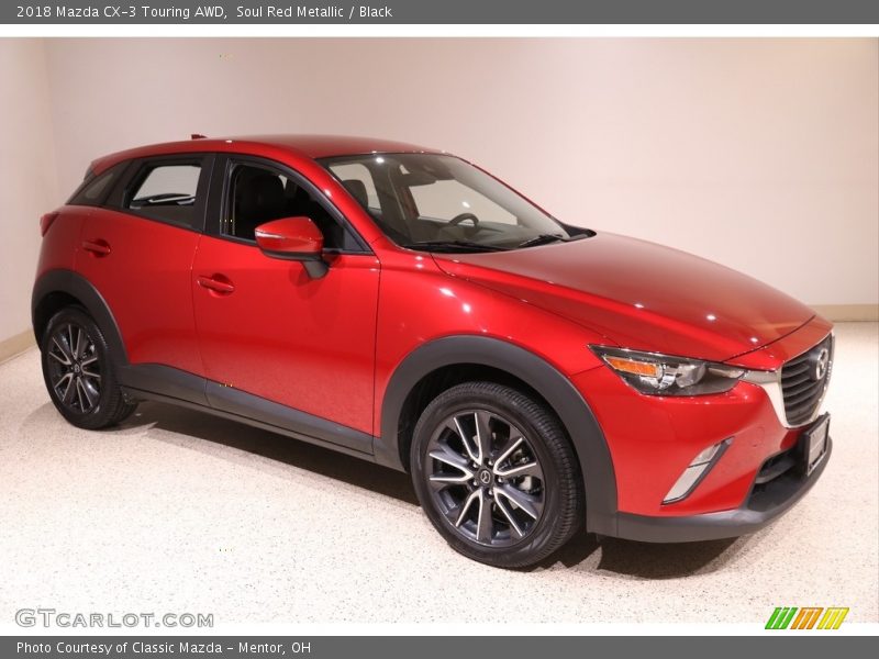 Soul Red Metallic / Black 2018 Mazda CX-3 Touring AWD