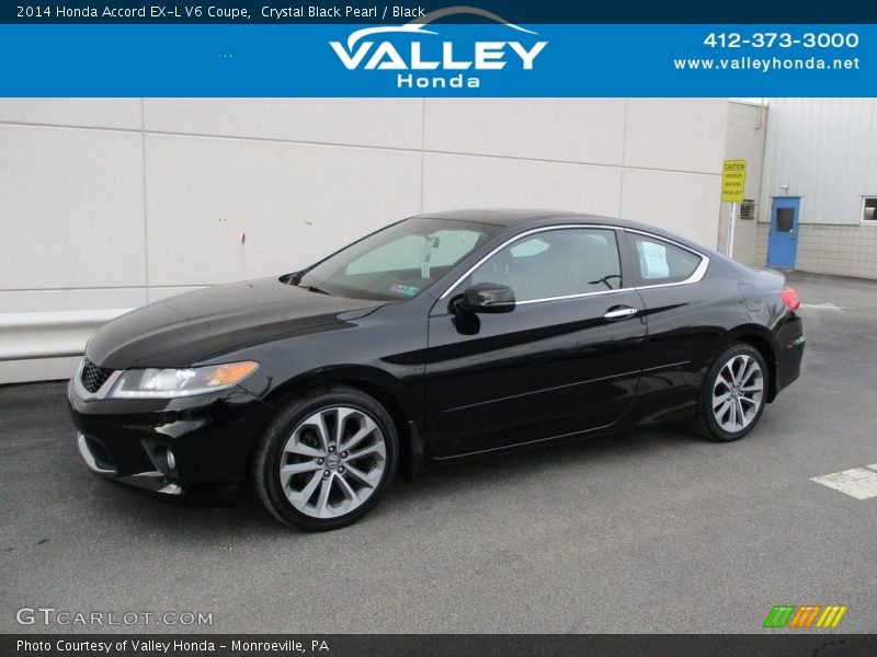Crystal Black Pearl / Black 2014 Honda Accord EX-L V6 Coupe