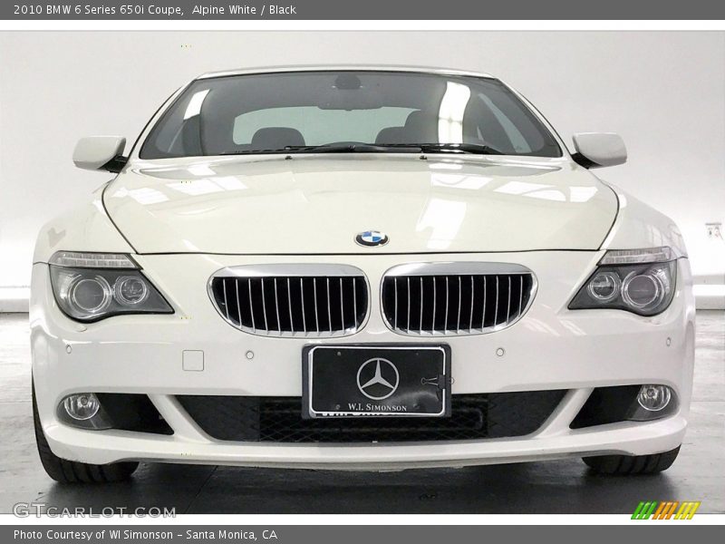 Alpine White / Black 2010 BMW 6 Series 650i Coupe