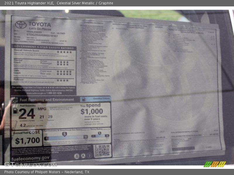Celestial Silver Metallic / Graphite 2021 Toyota Highlander XLE