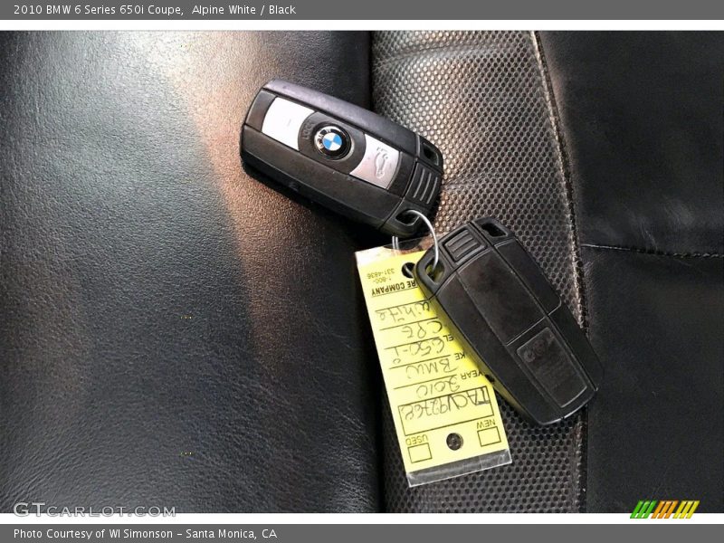 Alpine White / Black 2010 BMW 6 Series 650i Coupe