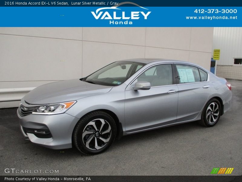 Lunar Silver Metallic / Gray 2016 Honda Accord EX-L V6 Sedan