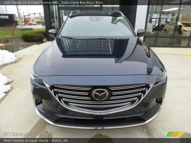 Deep Crystal Blue Mica / Black 2021 Mazda CX-9 Grand Touring AWD