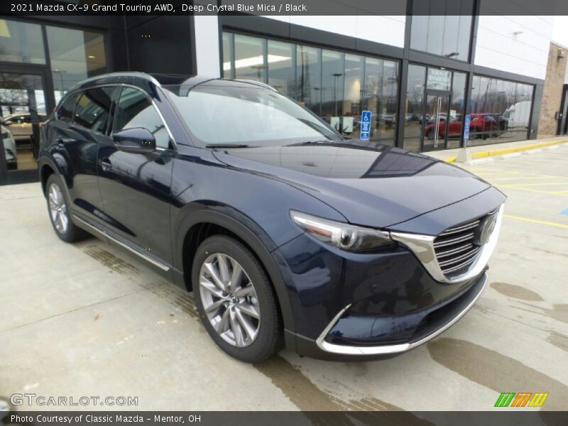 Deep Crystal Blue Mica / Black 2021 Mazda CX-9 Grand Touring AWD