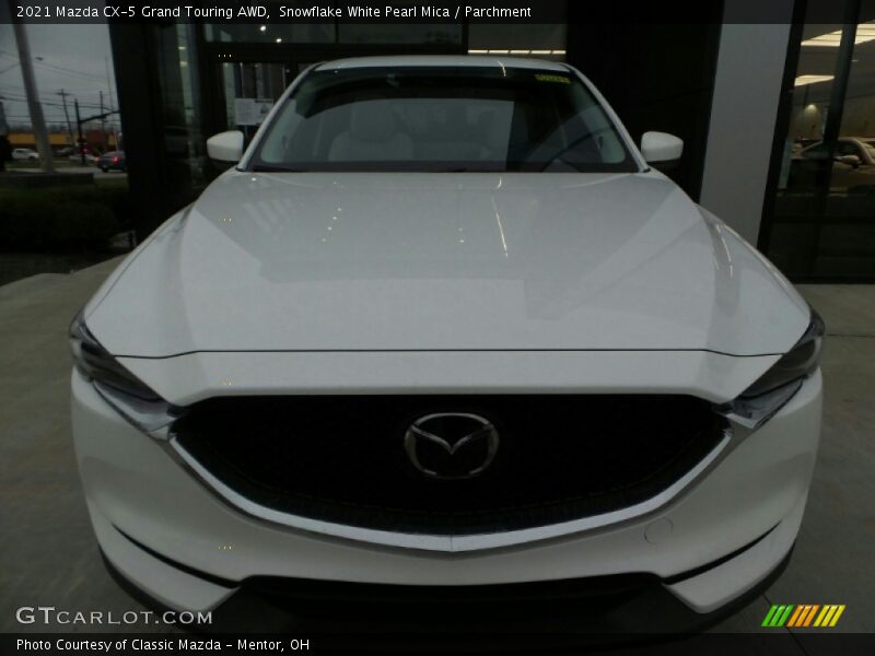 Snowflake White Pearl Mica / Parchment 2021 Mazda CX-5 Grand Touring AWD