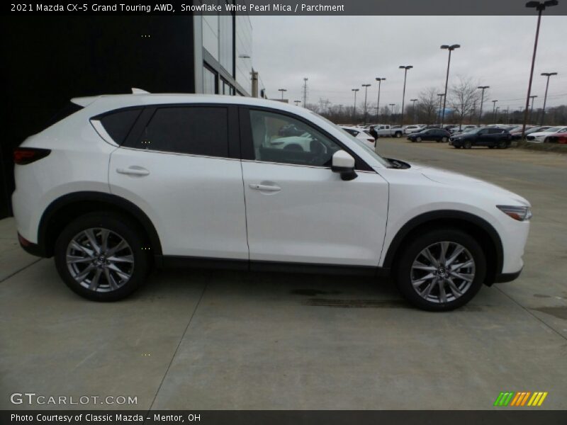 Snowflake White Pearl Mica / Parchment 2021 Mazda CX-5 Grand Touring AWD