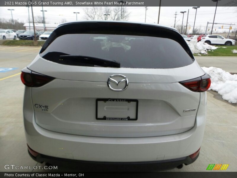 Snowflake White Pearl Mica / Parchment 2021 Mazda CX-5 Grand Touring AWD