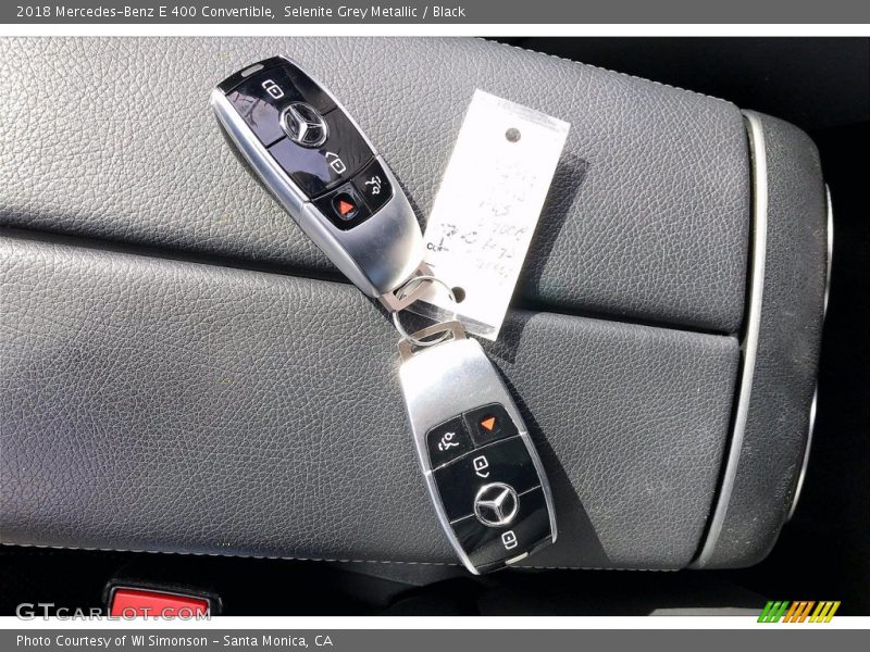 Selenite Grey Metallic / Black 2018 Mercedes-Benz E 400 Convertible