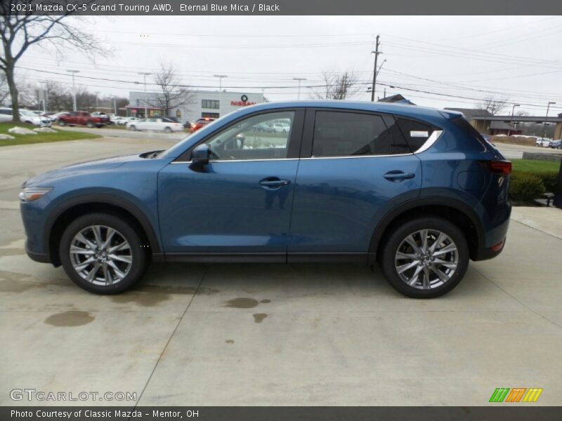 Eternal Blue Mica / Black 2021 Mazda CX-5 Grand Touring AWD