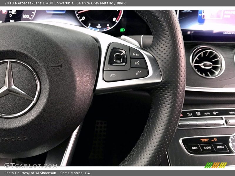Selenite Grey Metallic / Black 2018 Mercedes-Benz E 400 Convertible