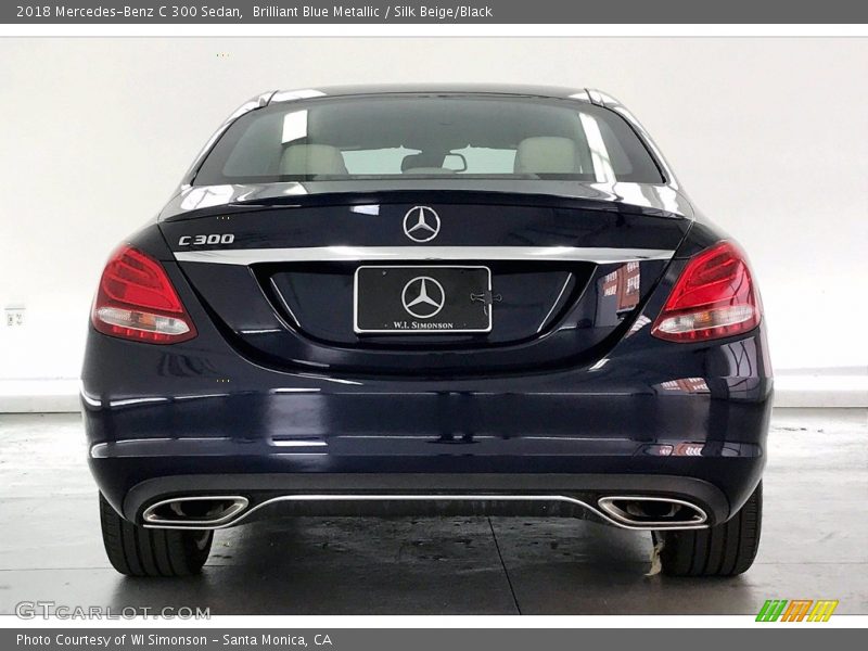 Brilliant Blue Metallic / Silk Beige/Black 2018 Mercedes-Benz C 300 Sedan