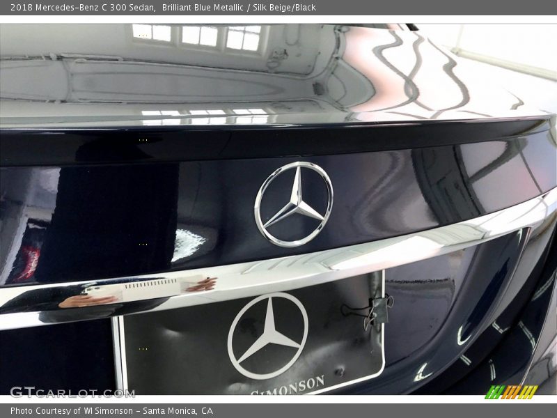 Brilliant Blue Metallic / Silk Beige/Black 2018 Mercedes-Benz C 300 Sedan