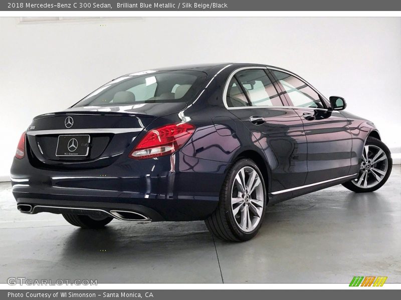 Brilliant Blue Metallic / Silk Beige/Black 2018 Mercedes-Benz C 300 Sedan