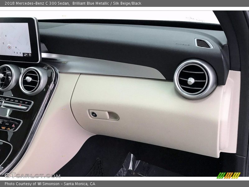 Brilliant Blue Metallic / Silk Beige/Black 2018 Mercedes-Benz C 300 Sedan